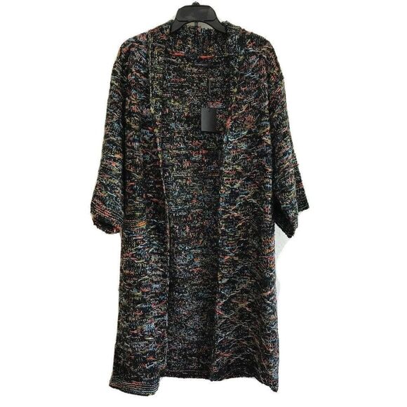 NEW Do Everything In Love Women Duster Cardigan One Size Multicolor Pockets Open - Picture 1 of 8